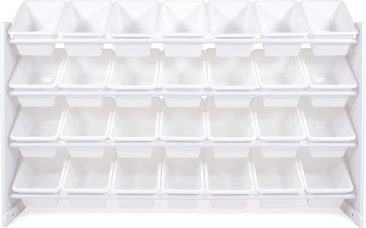Humble Crew Cambridge Mega Kids Toy Storage Organizer with 28 Storage Bins, White