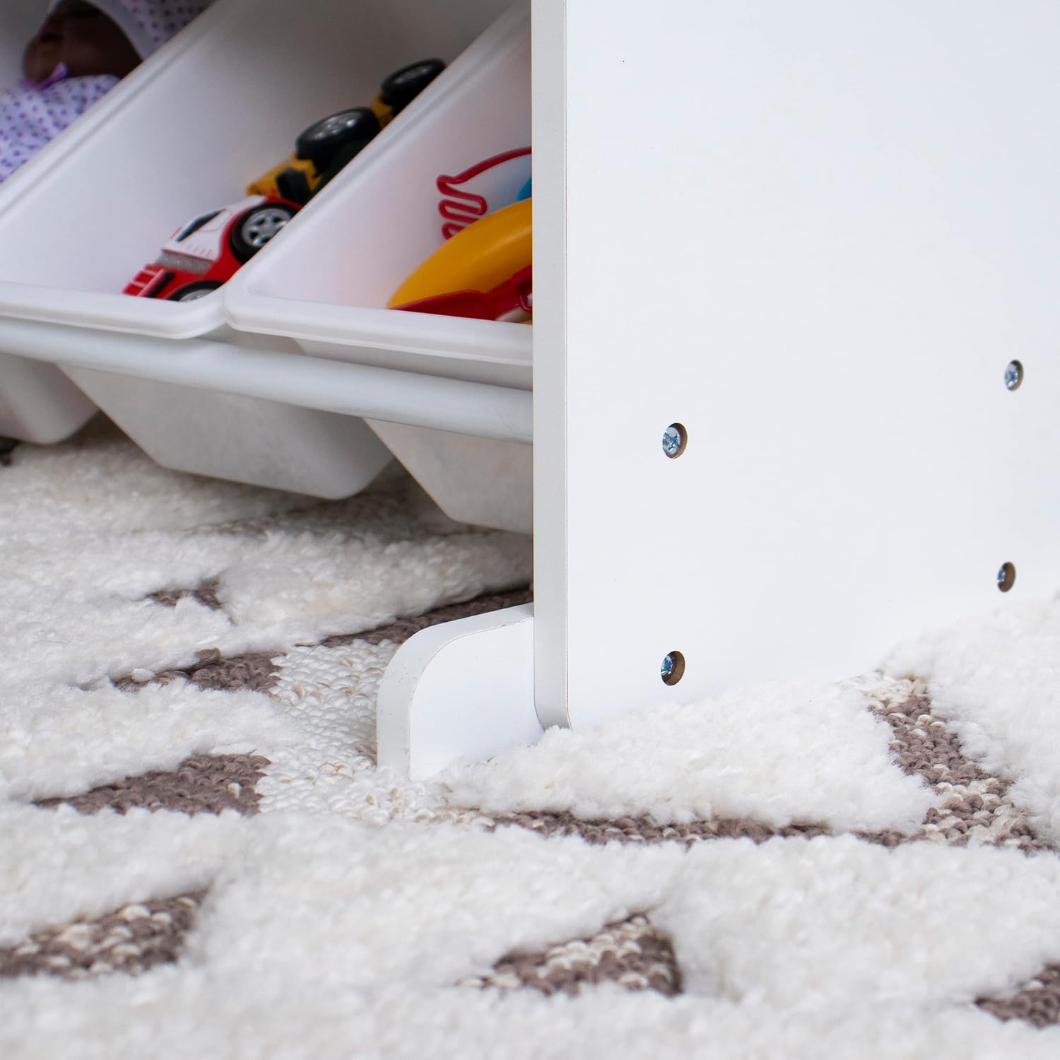 Humble Crew Cambridge Mega Kids Toy Storage Organizer with 28 Storage Bins, White
