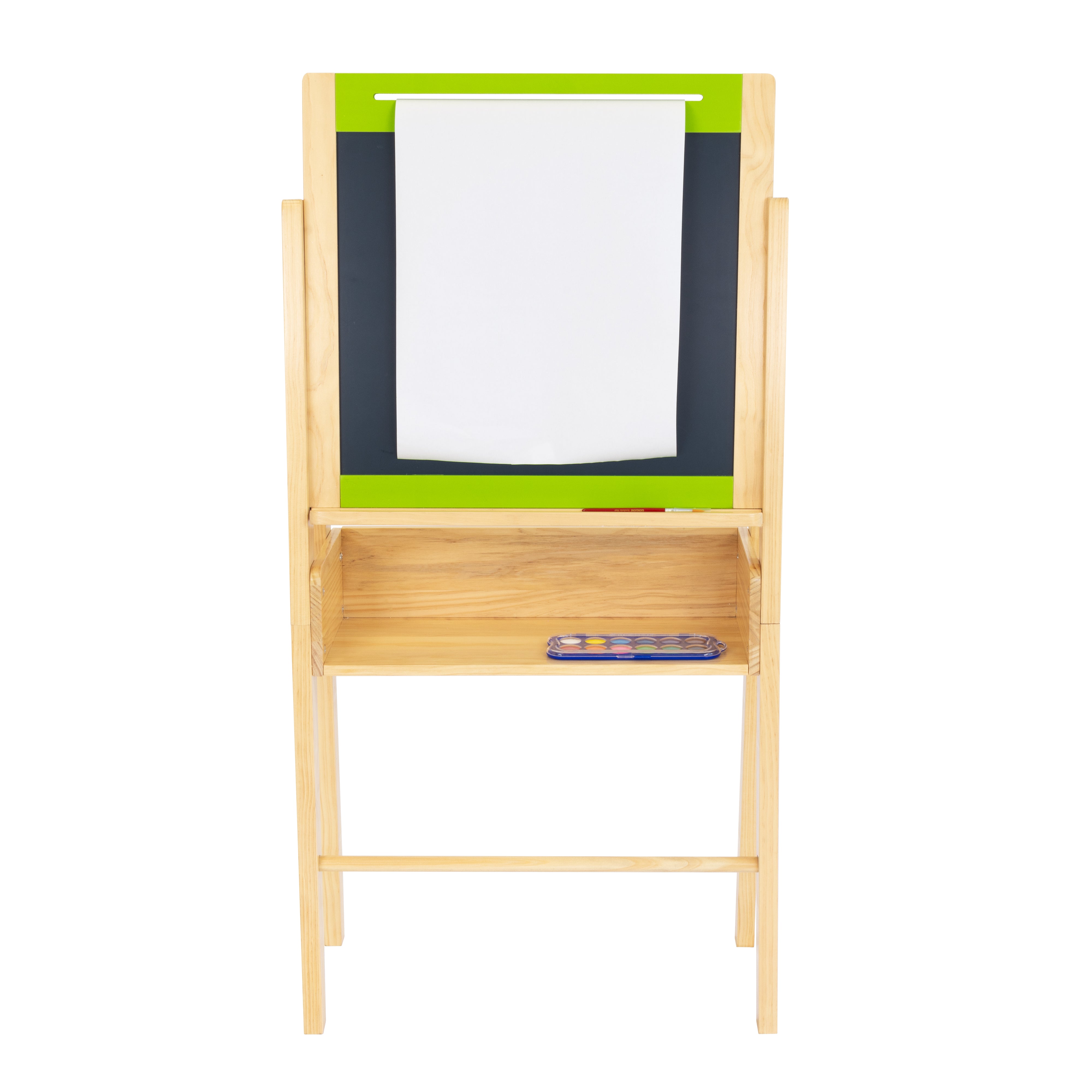 Humble Crew Double-Sided Art Easel for Kids with 12-Bin Storage Organizer and Art Supplies โ Paint, Draw, and Create for Toddlers and Preschoolers