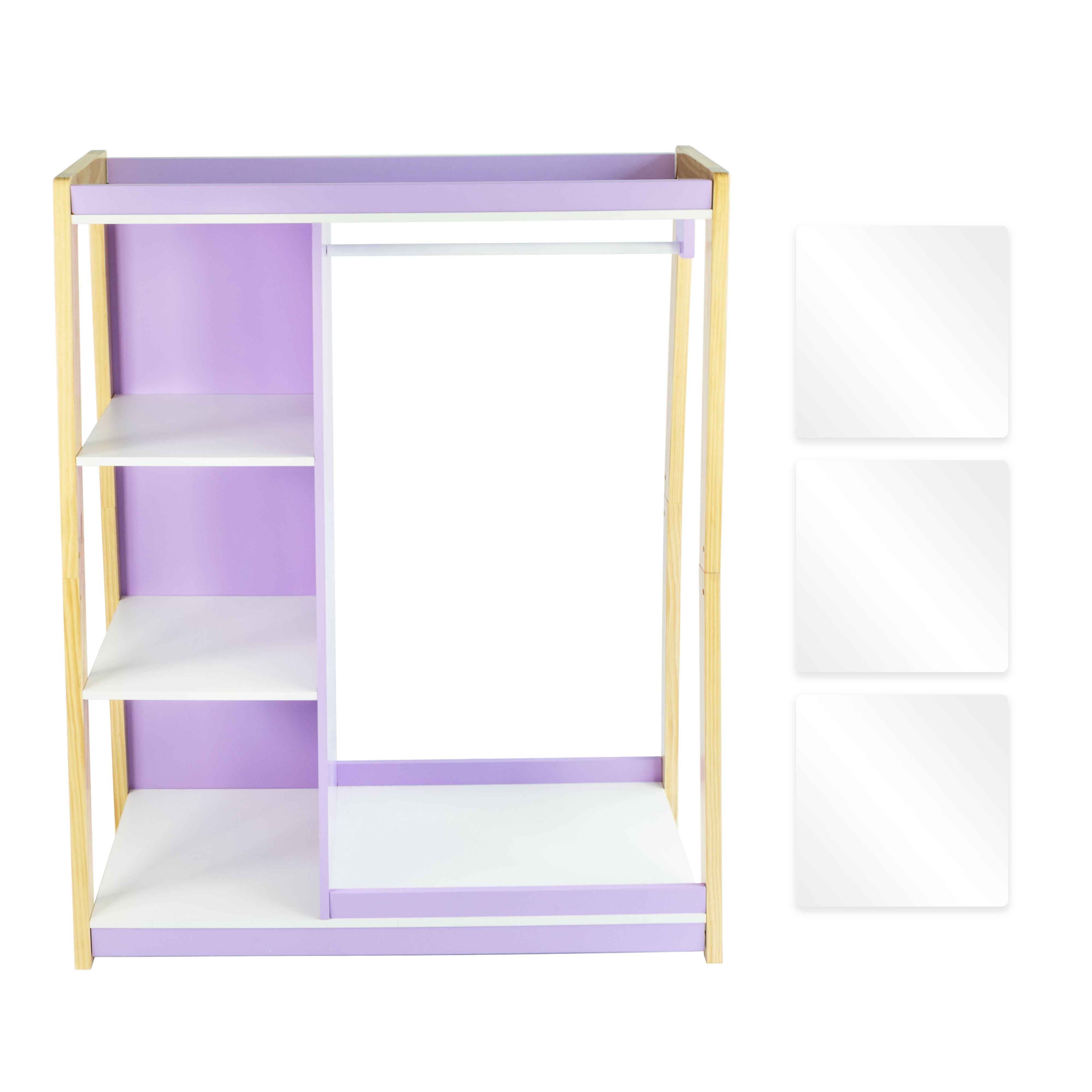 Humble Crew Toddler Dress-Up Closet with Mirror – Pretend Play Storage for Costumes and Accessories