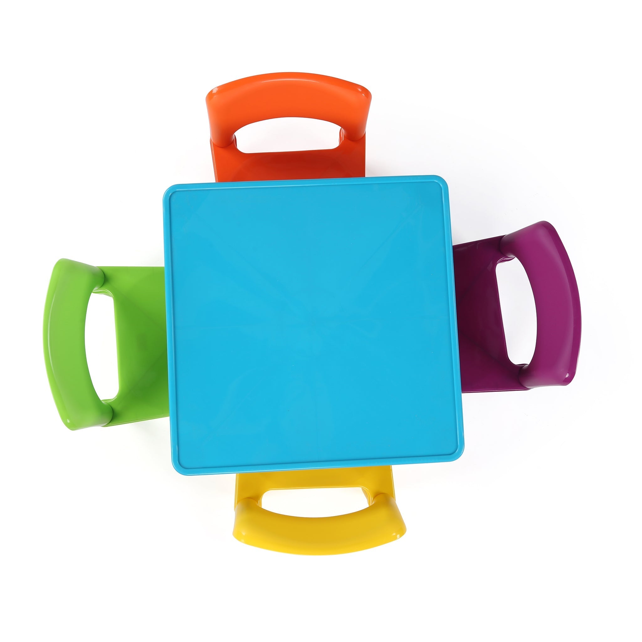 Playtime Plastic Activity Table 5-Piece Set - Bright Blue