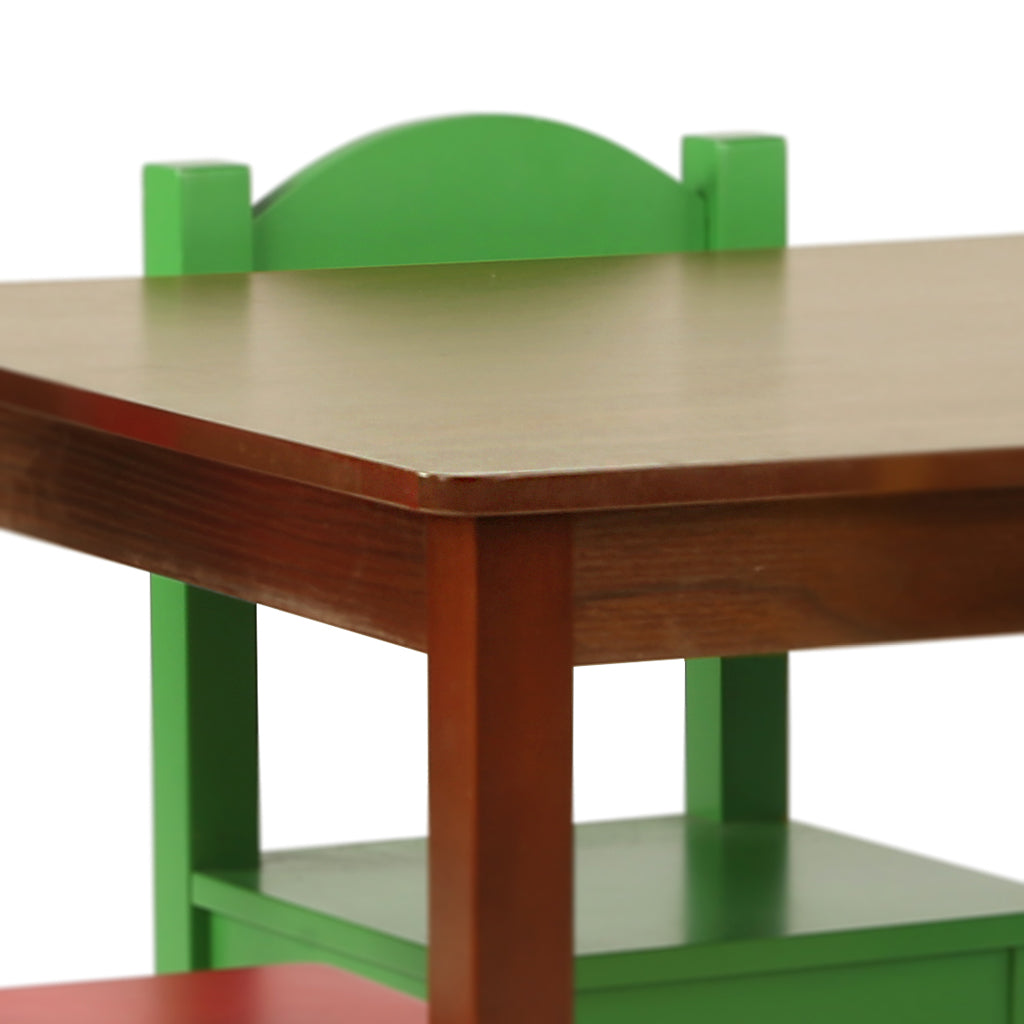 Discover Walnut Wood Kids Table & 4 Primary Chairs