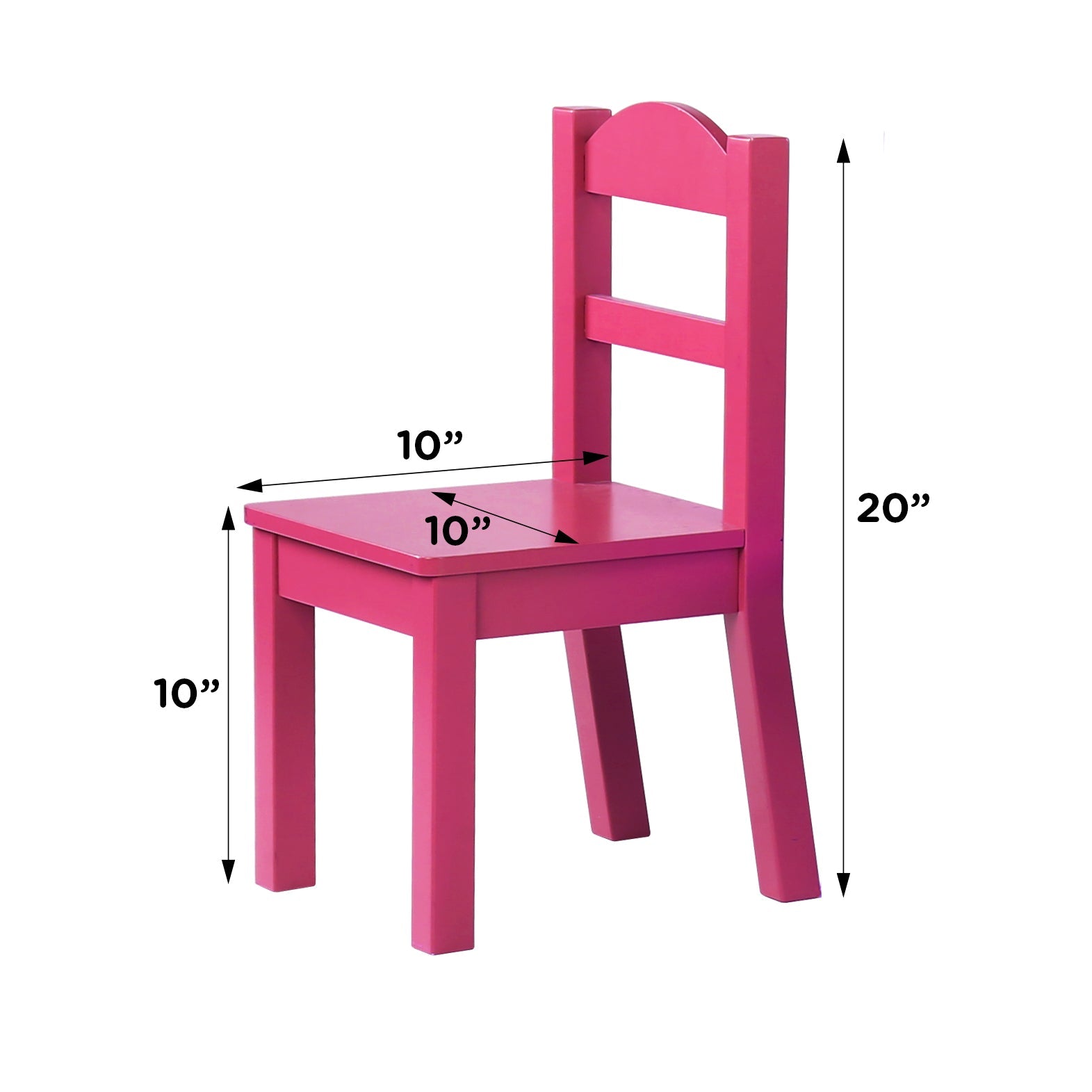 Friends White Kids Table & 4 Pink and Purple Chairs