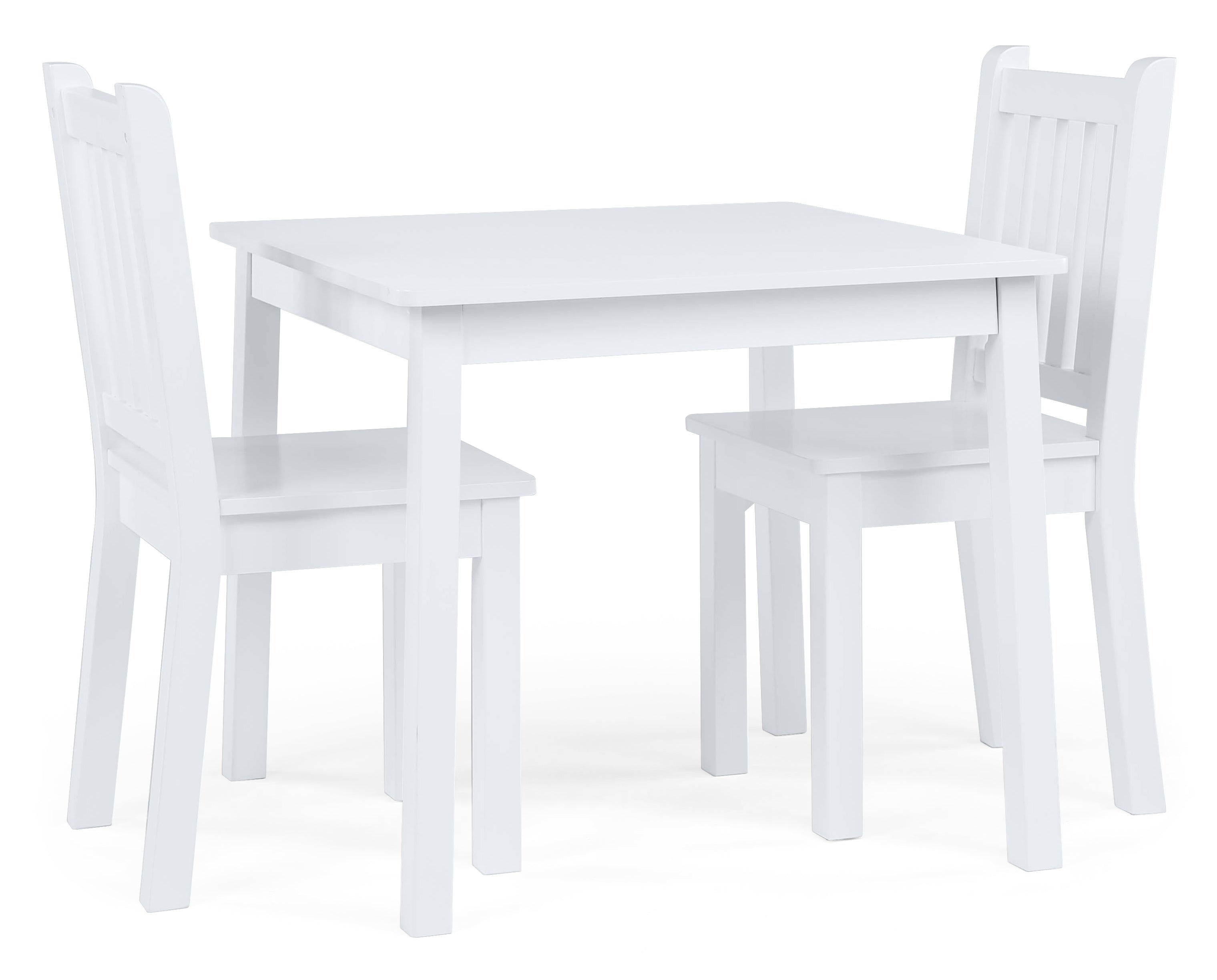 Daylight Wood Table & 2 Chairs Set, White