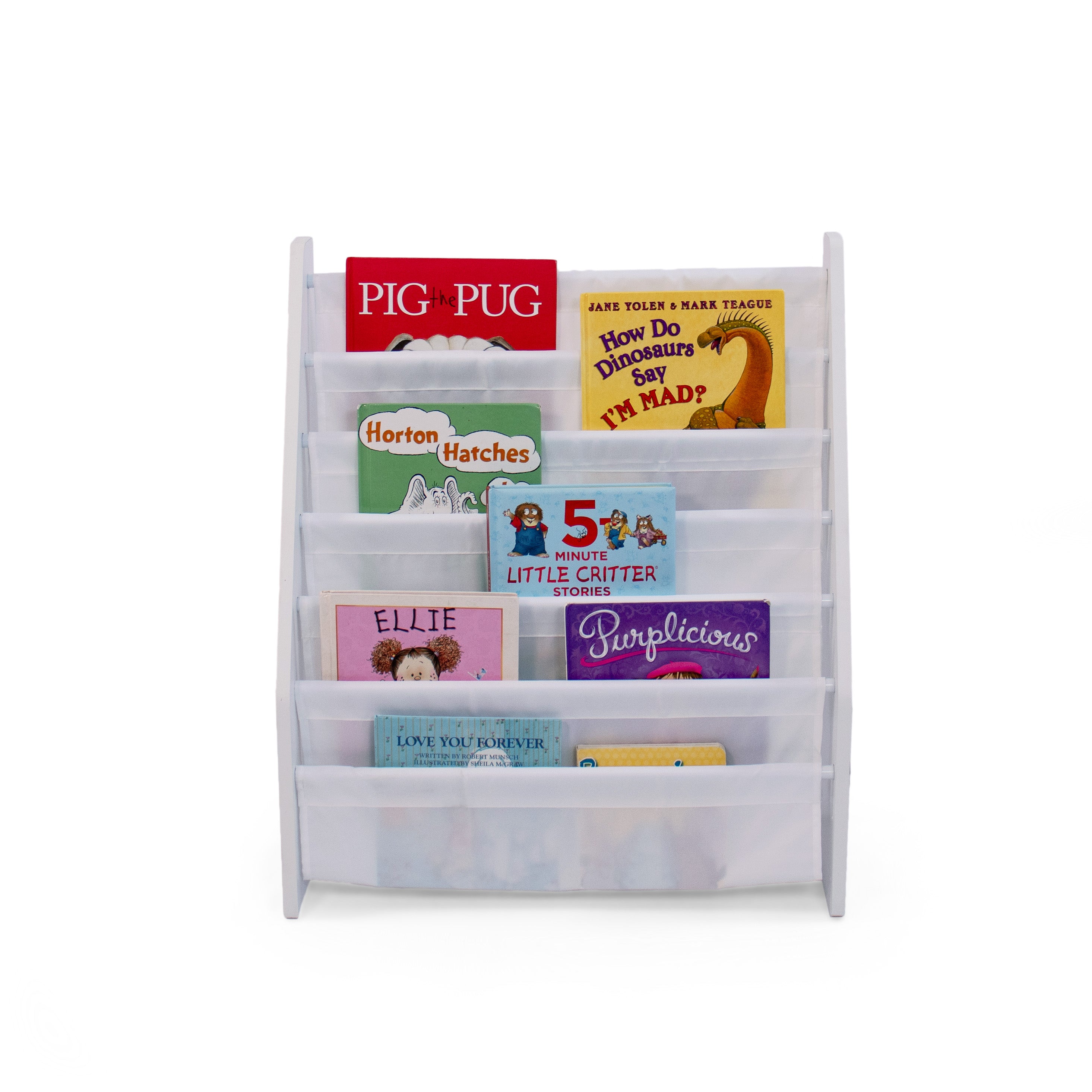 Humble Crew Cambridge Kids Supersized Bookshelf 6 Tier Book Organizer, White