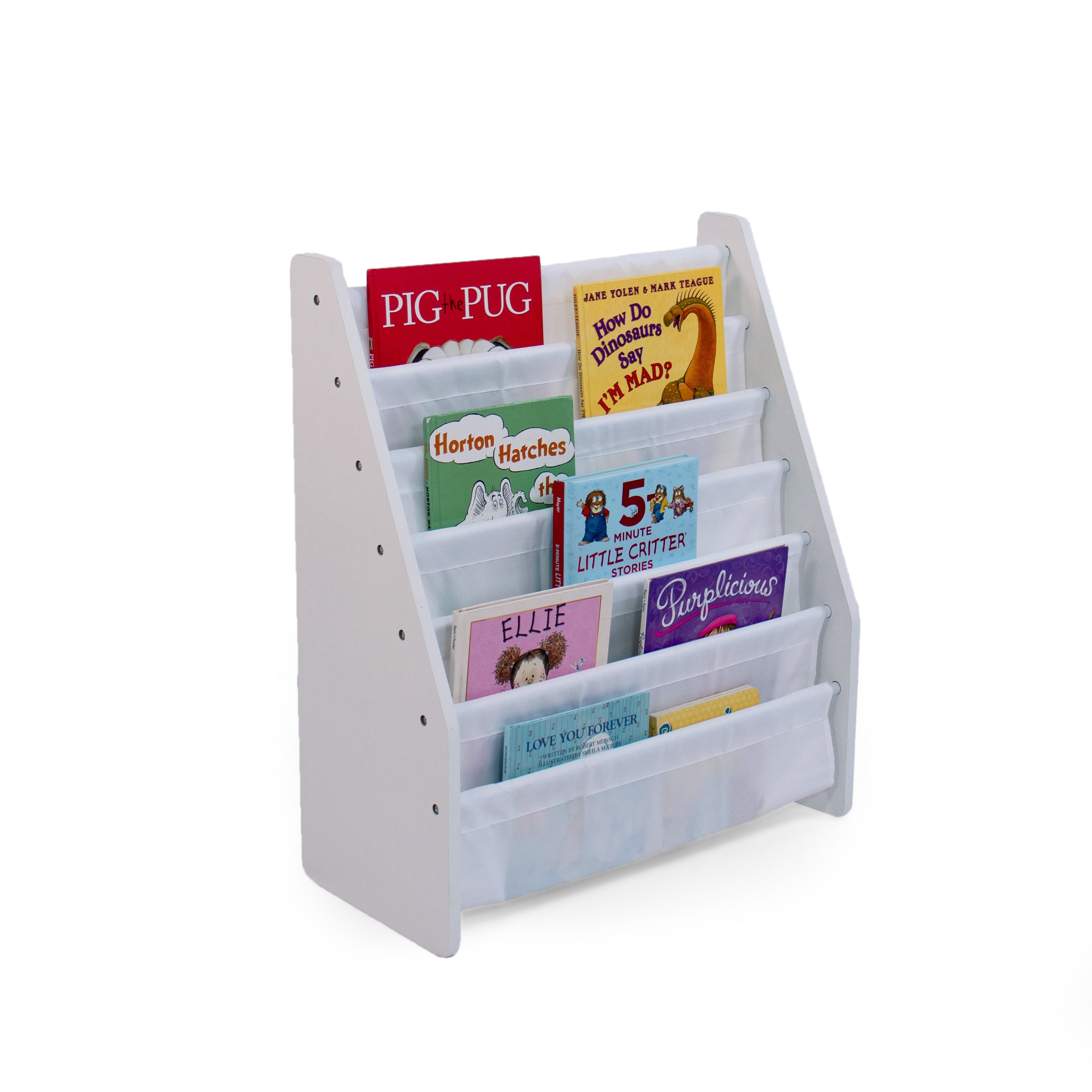 Humble Crew Cambridge Kids Supersized Bookshelf 6 Tier Book Organizer, White