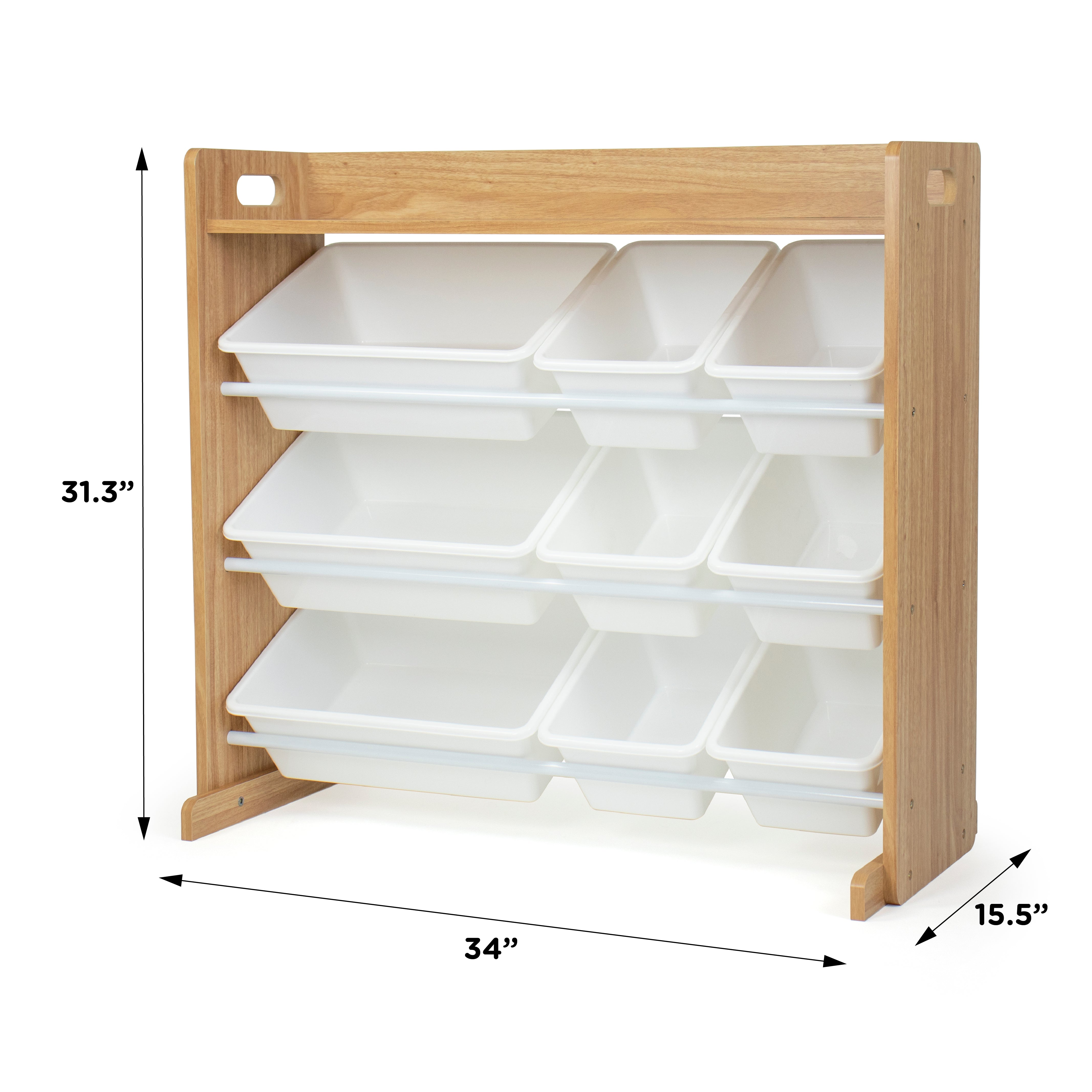 Journey Natural Toy Storage Organizer with Shelf and 9 Storage Bins