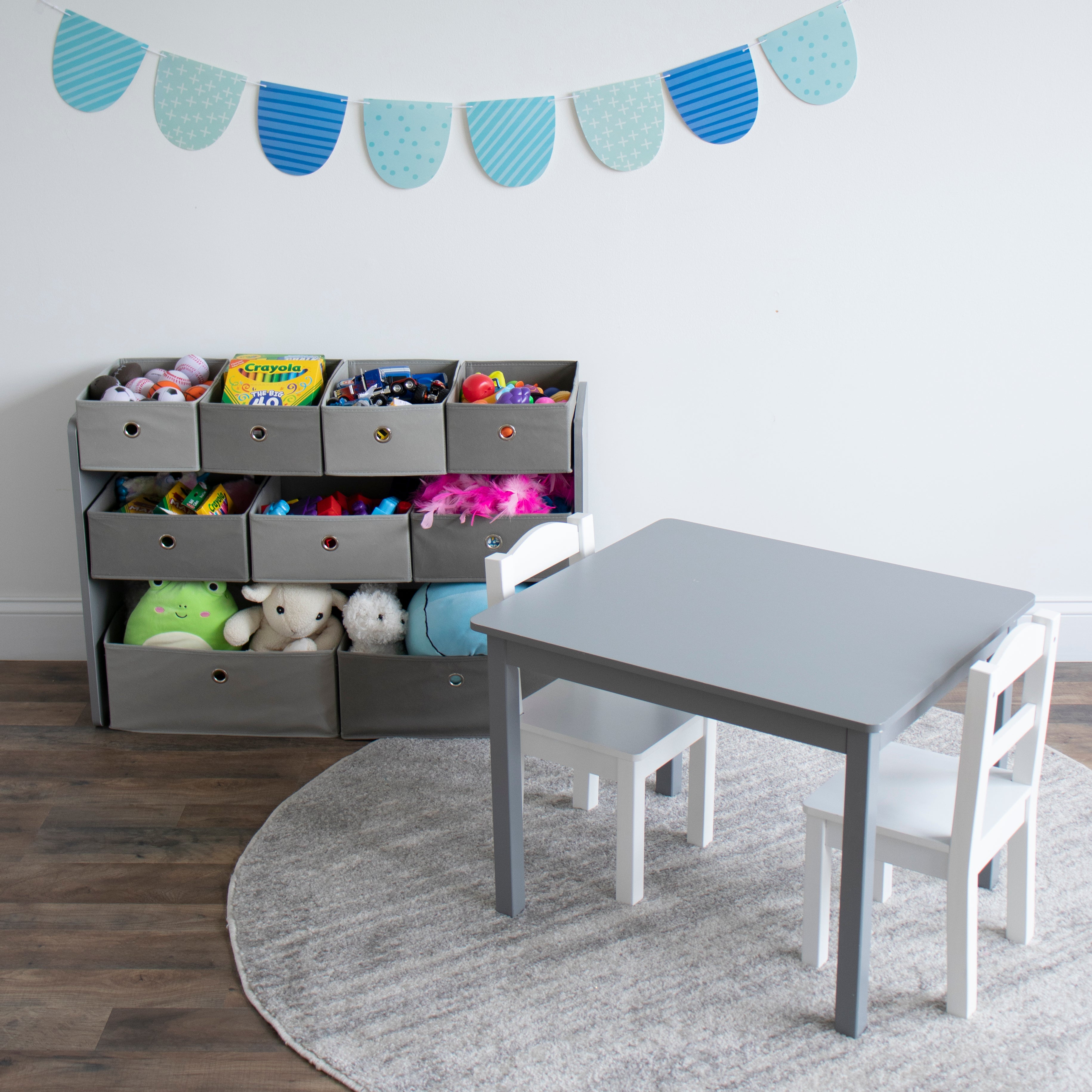 Camden Fabric Multi Bin Toy Organizer with 9 Storage Bins