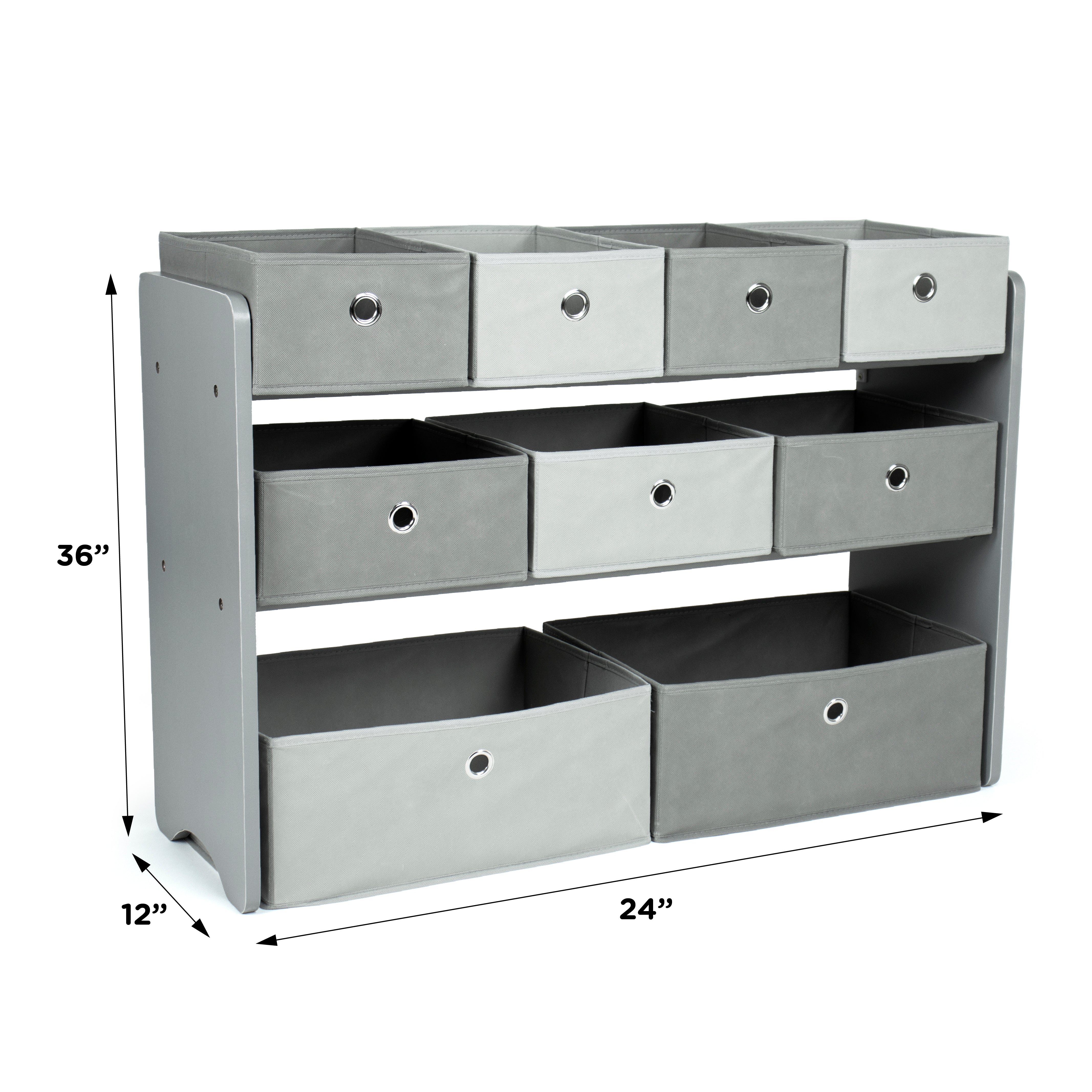 Camden Fabric Multi Bin Toy Organizer with 9 Storage Bins