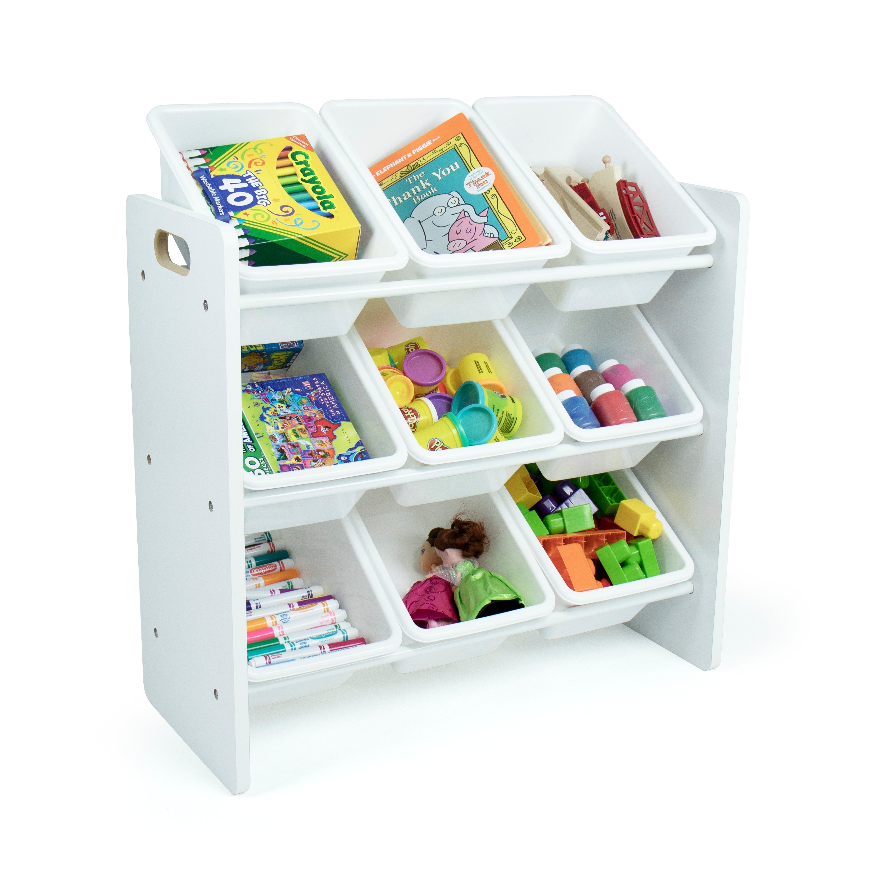 Cambridge White Toy Storage Organizer with 9 Storage Bins