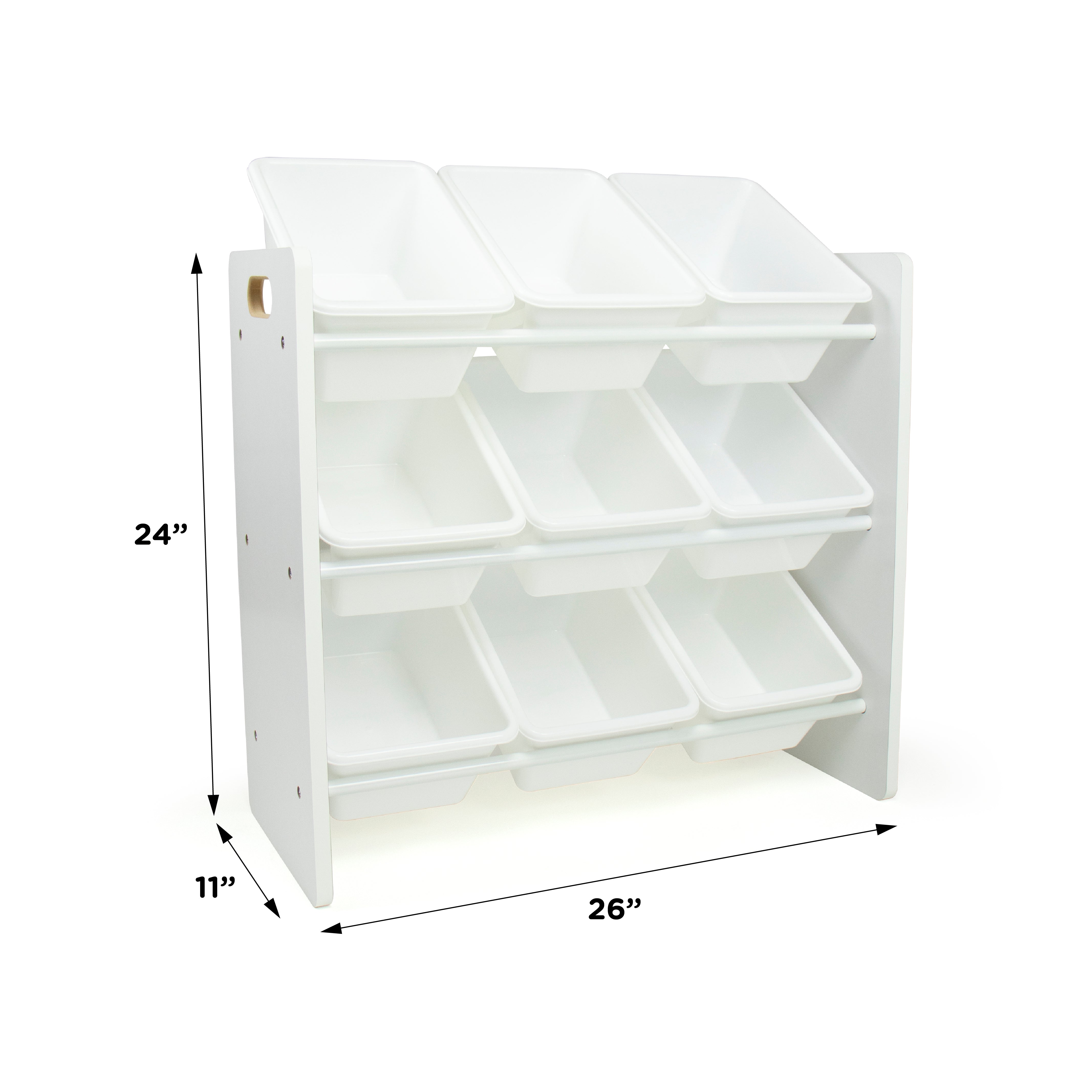 Cambridge White Toy Storage Organizer with 9 Storage Bins
