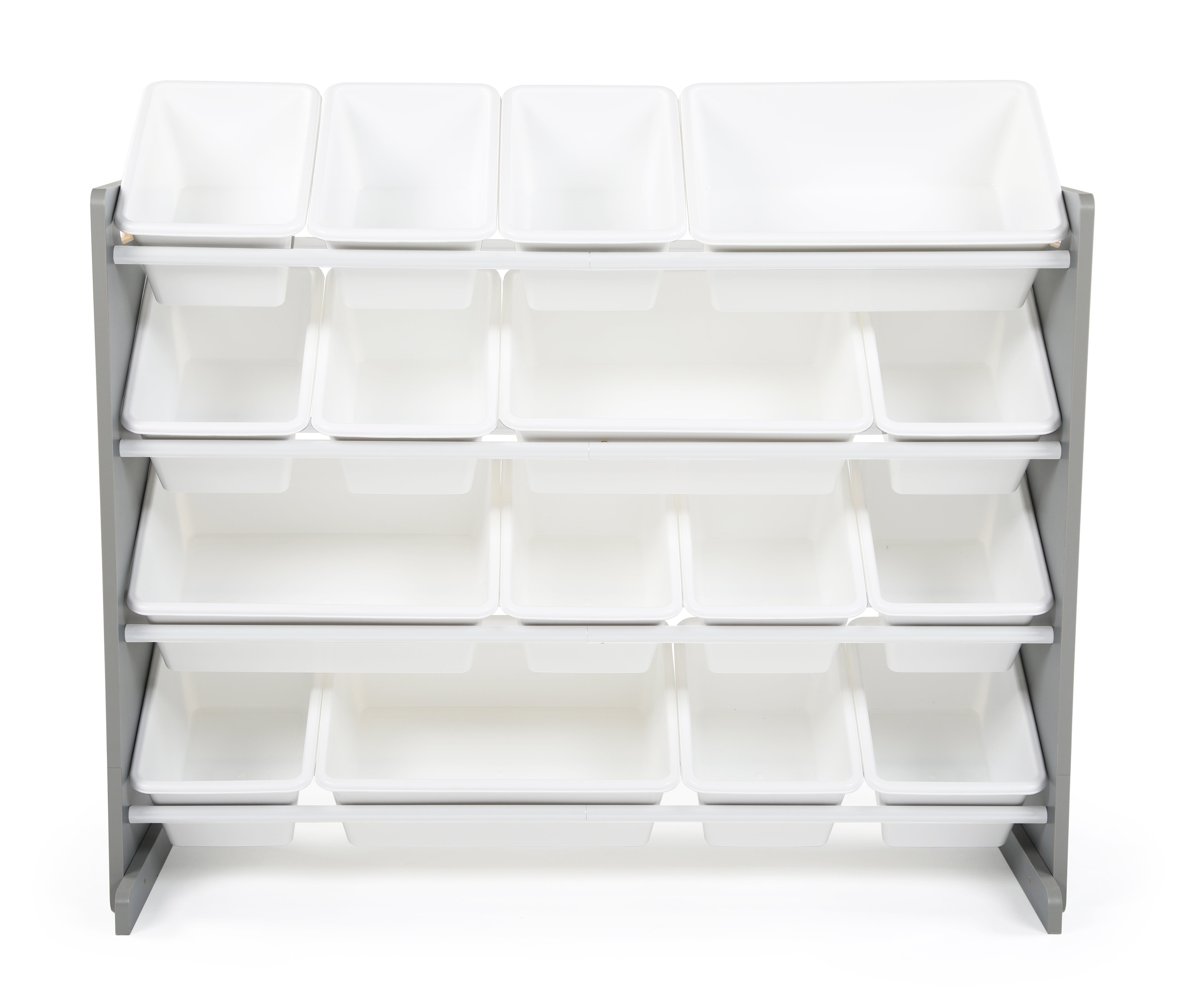 Supersized Grey and White 16-Bin Toy Organizer