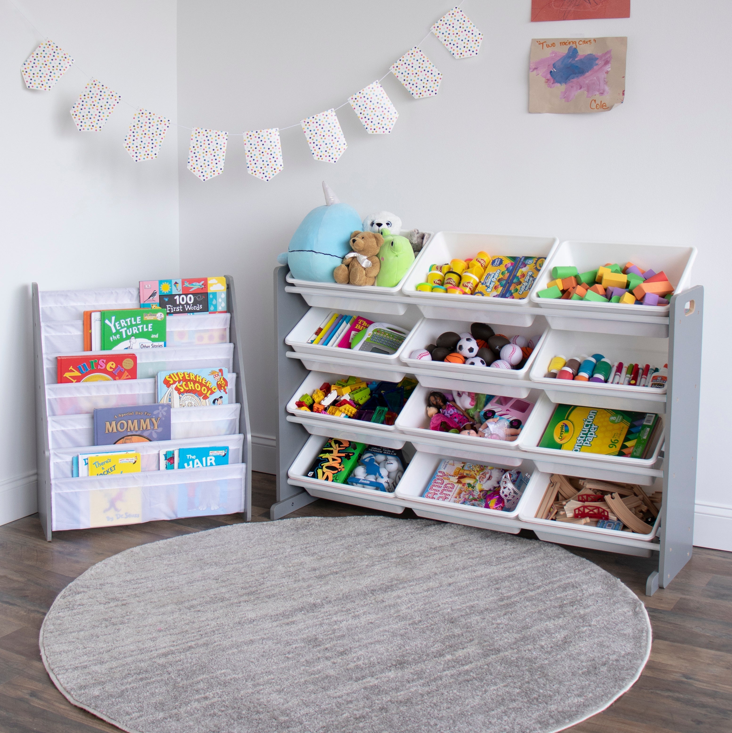 Toy Storage Organizer with 12 Super Sized Storage Bins