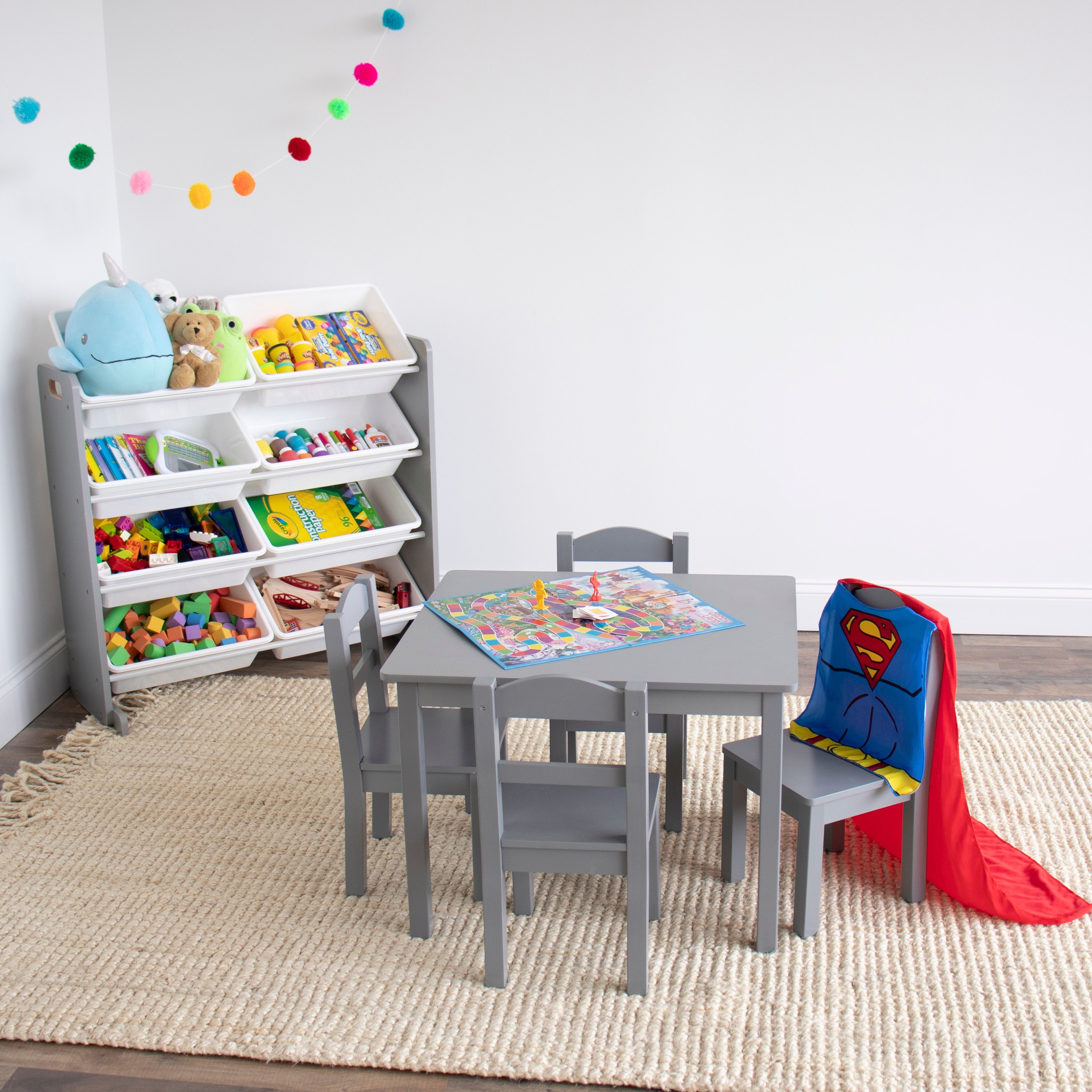 Toy Storage Organizer with 8 Super Sized Storage Bins