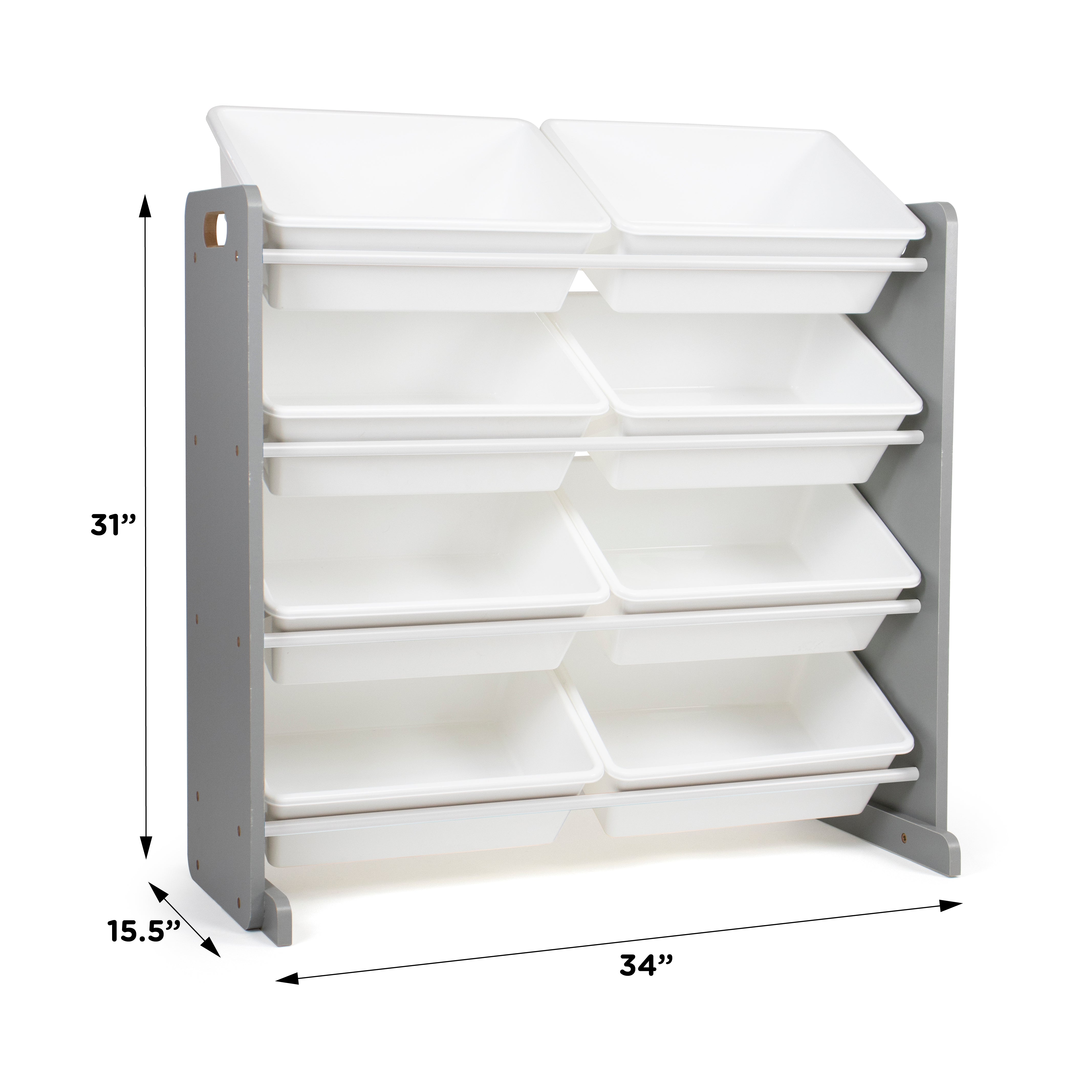 Toy Storage Organizer with 8 Super Sized Storage Bins