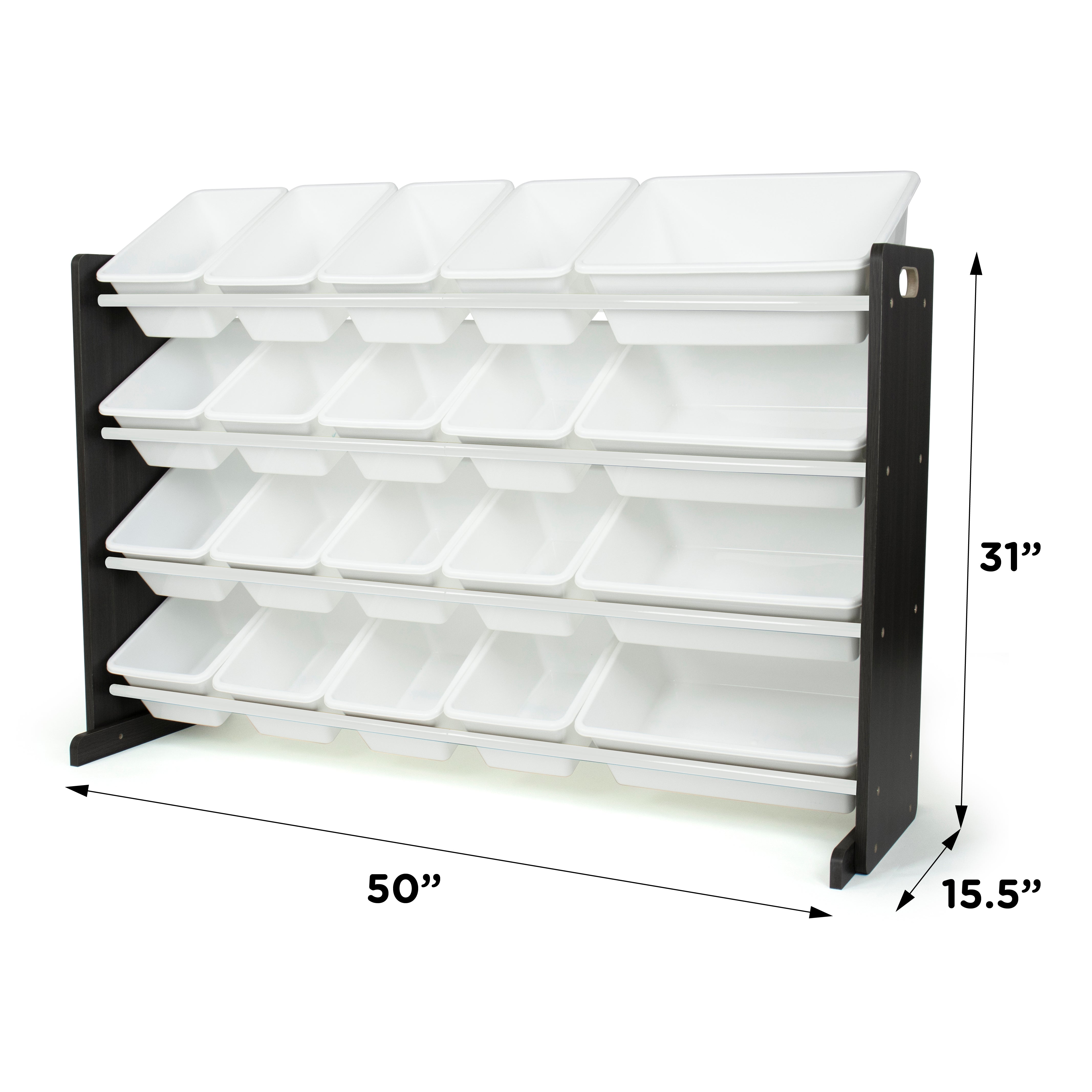 Espresso Extra Large Toy Storage Organizer with 20 Storage Bins