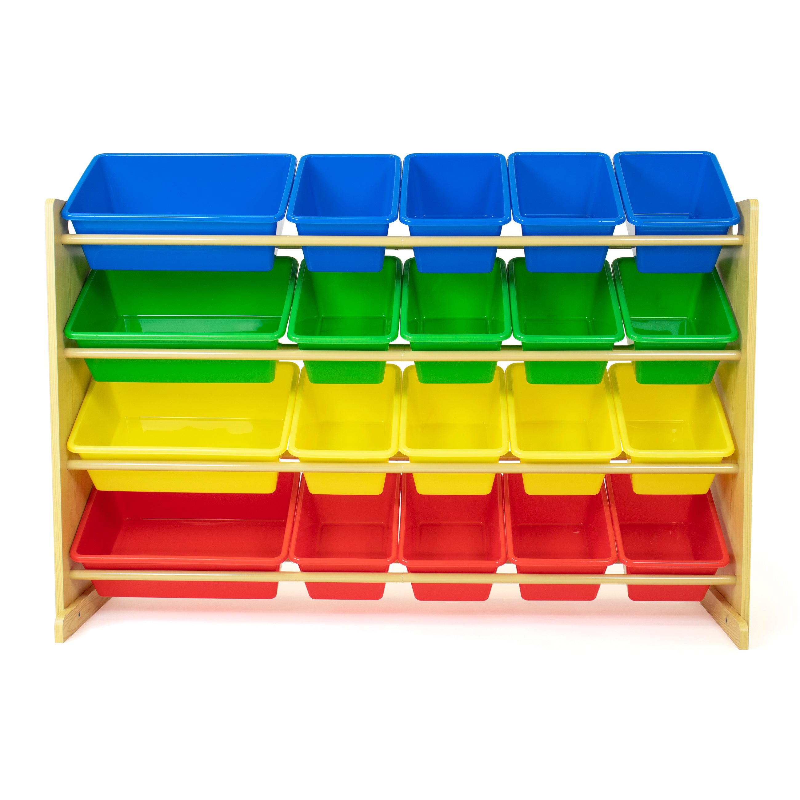 Extra Large Toy Storage Organizer with 20 Storage Bins, Primary Colors