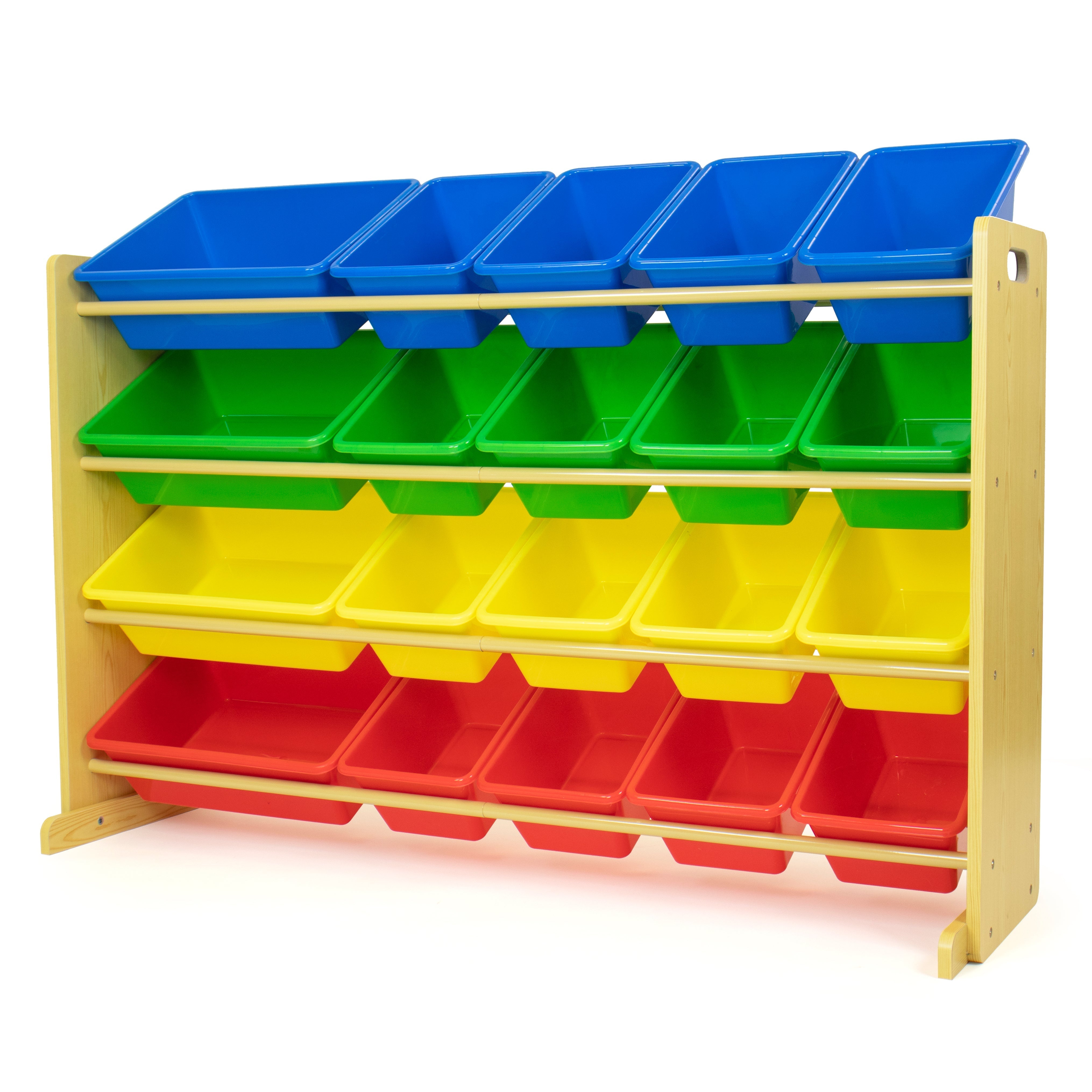 Extra Large Toy Storage Organizer with 20 Storage Bins, Primary Colors