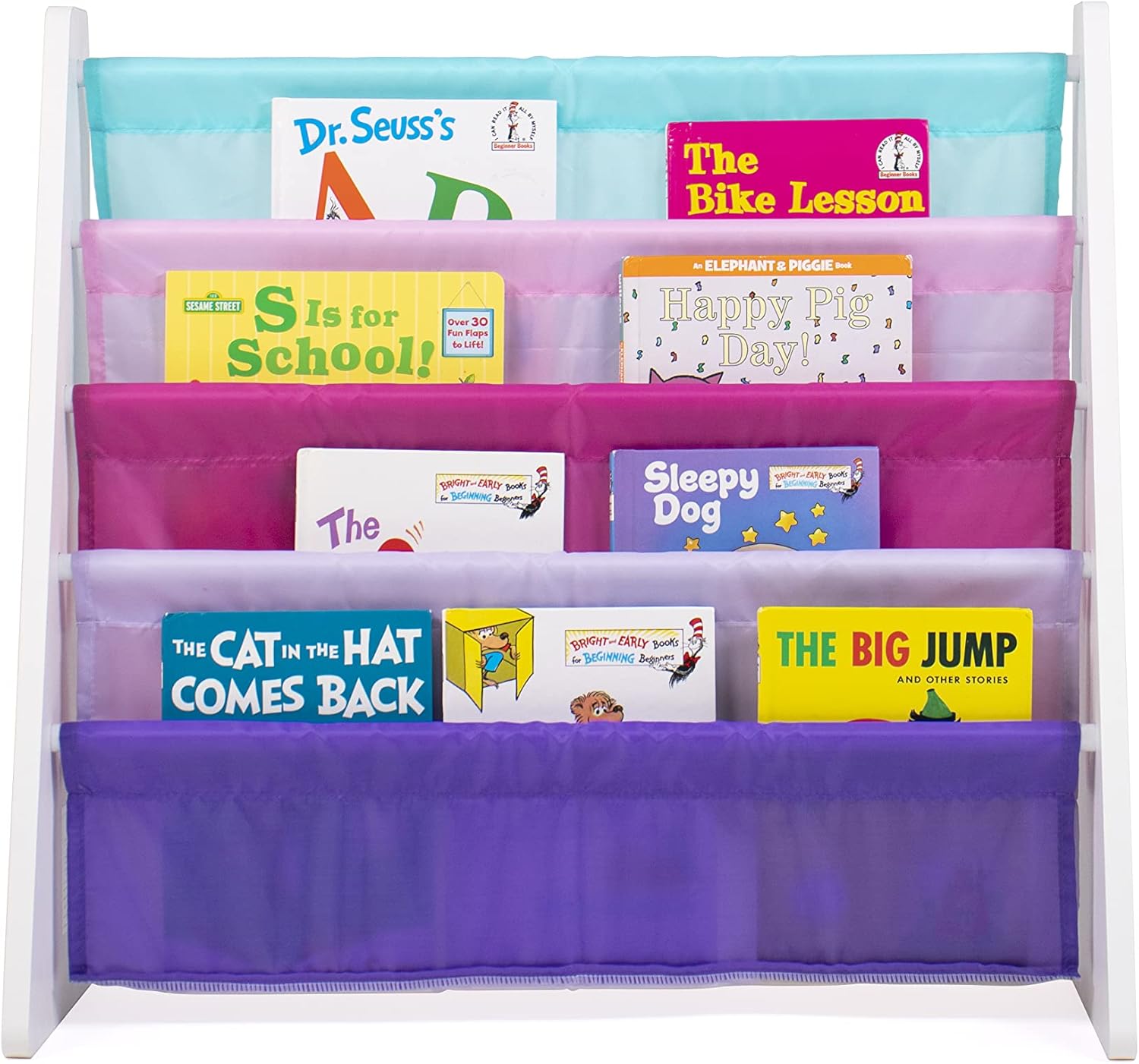 HumbleCrew ハンブルクルー(Humble Crew) 絵本収納棚 4段 Humble Crew Kids Book Rack Storage Bookshelf, 4 Tiers, Rainbow/Natural