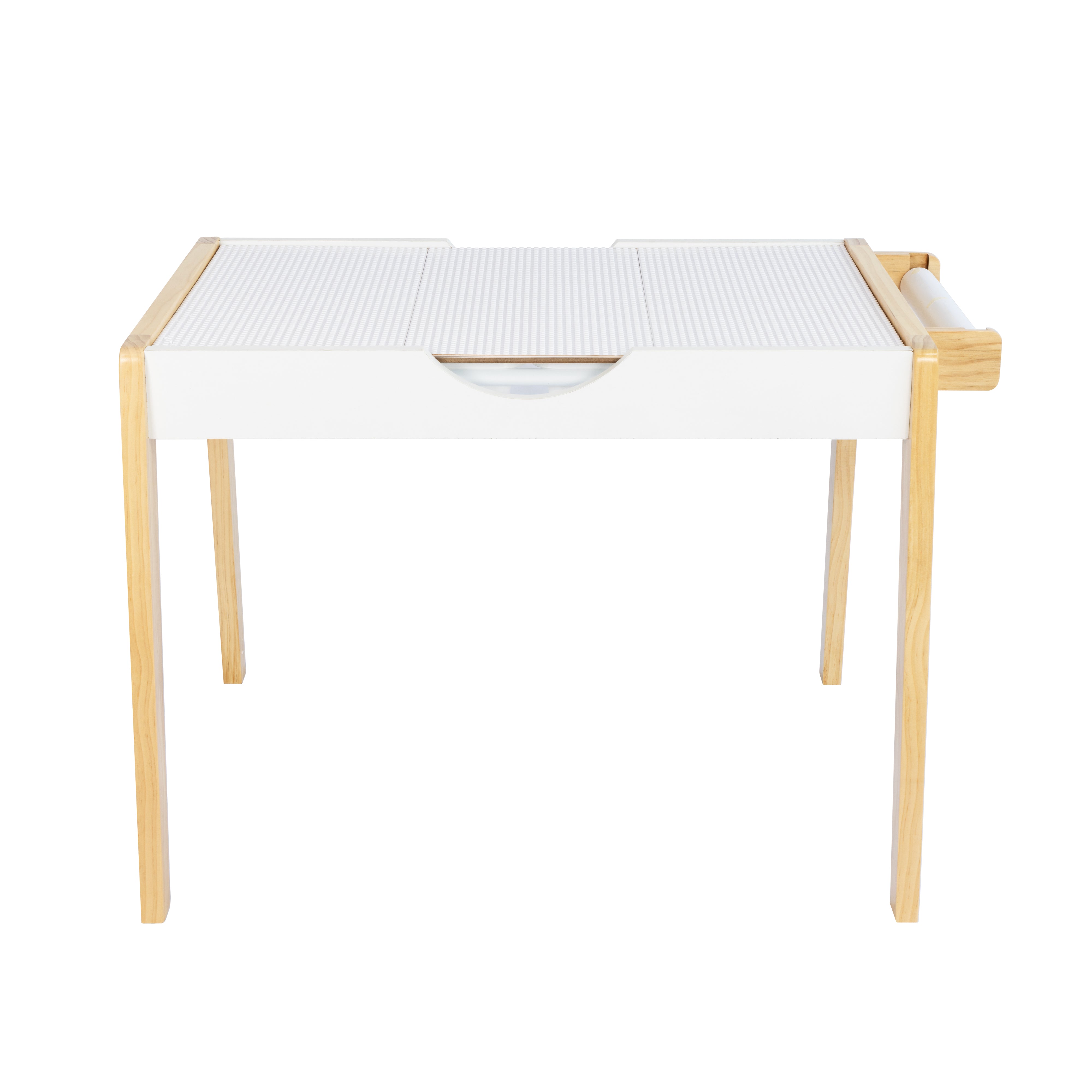 Humble Crew Kids 3-in-1 Activity Table with Markers, Building Bricks & 12-Bin Toy Storage Organizer