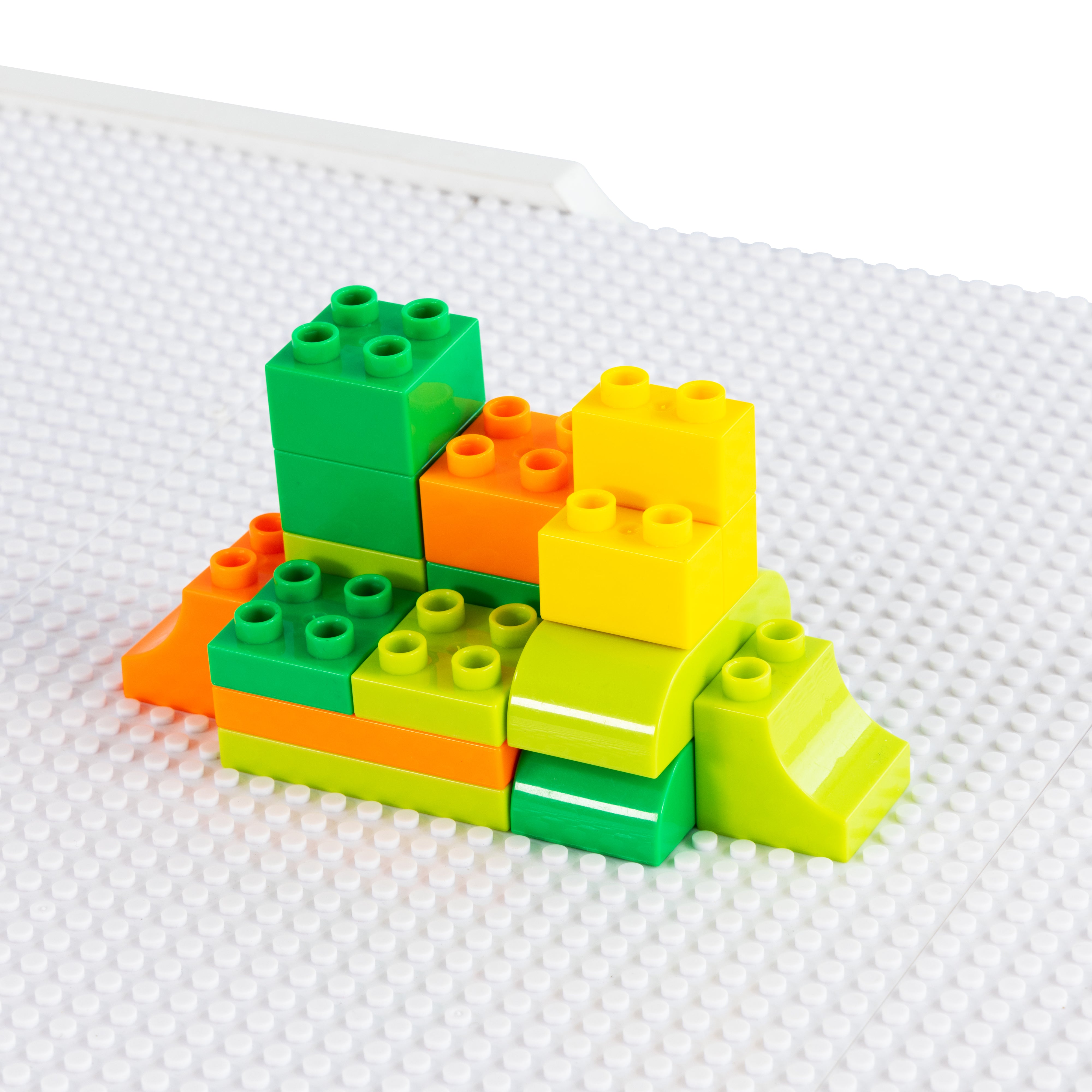 Humble Crew Kids 3-in-1 Activity Table with Markers, Building Bricks & 12-Bin Toy Storage Organizer