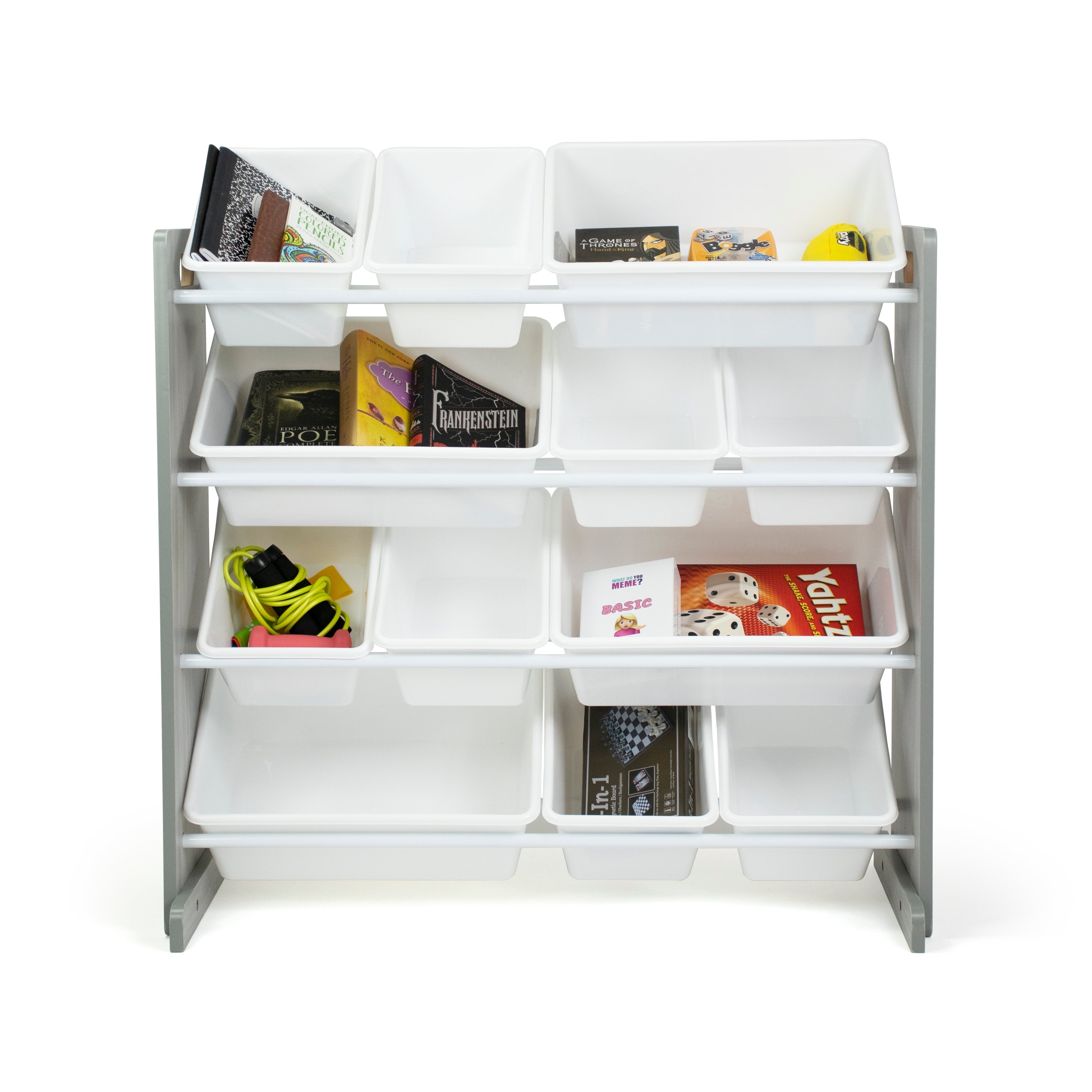 Toy Organizer Humble Crew Bin Storage Organizer Grey/White