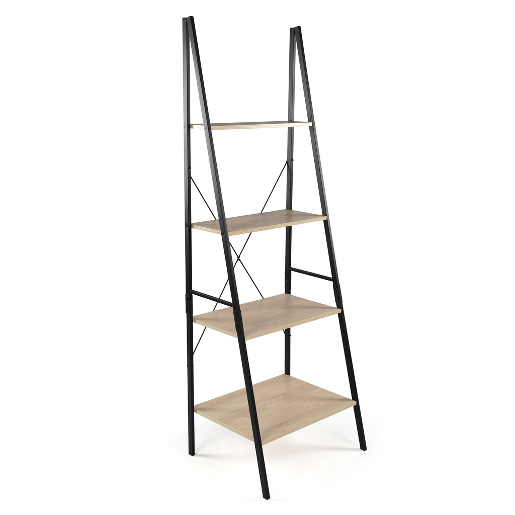 4-Tier Tower Shelf Storage Made Of Wood And Metal