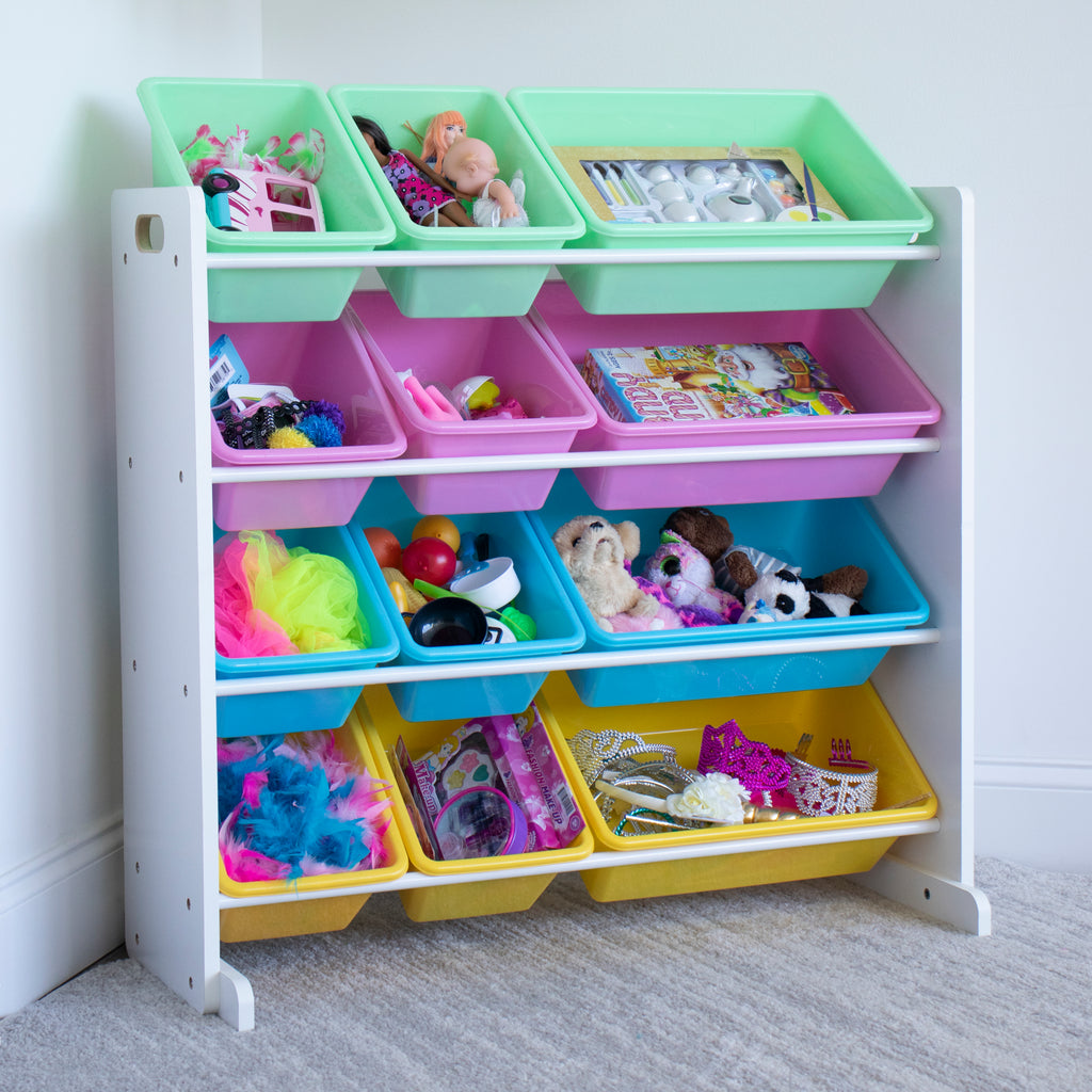 Pastel 12-Bin Toy Organizer
