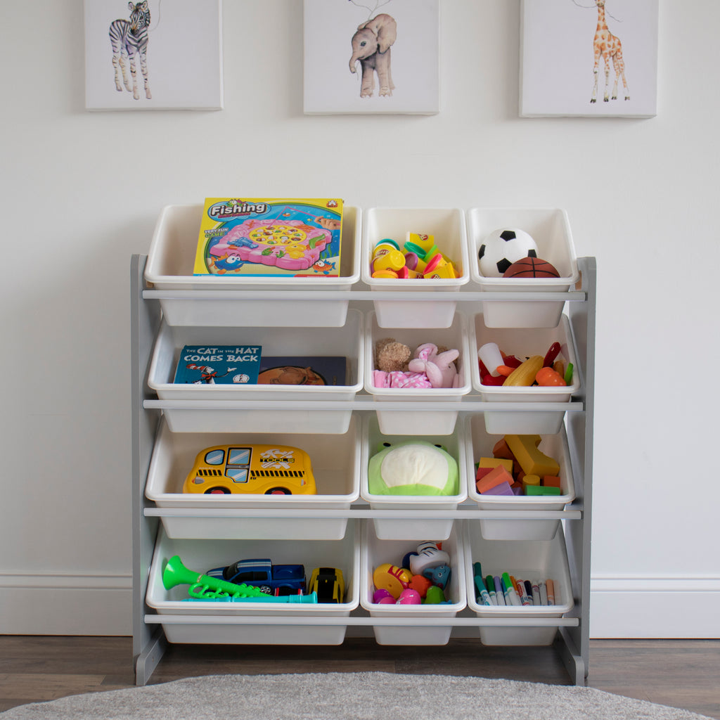 Humble Crew Inspire Grey Toy Organizer with Shelf and 9 Storage